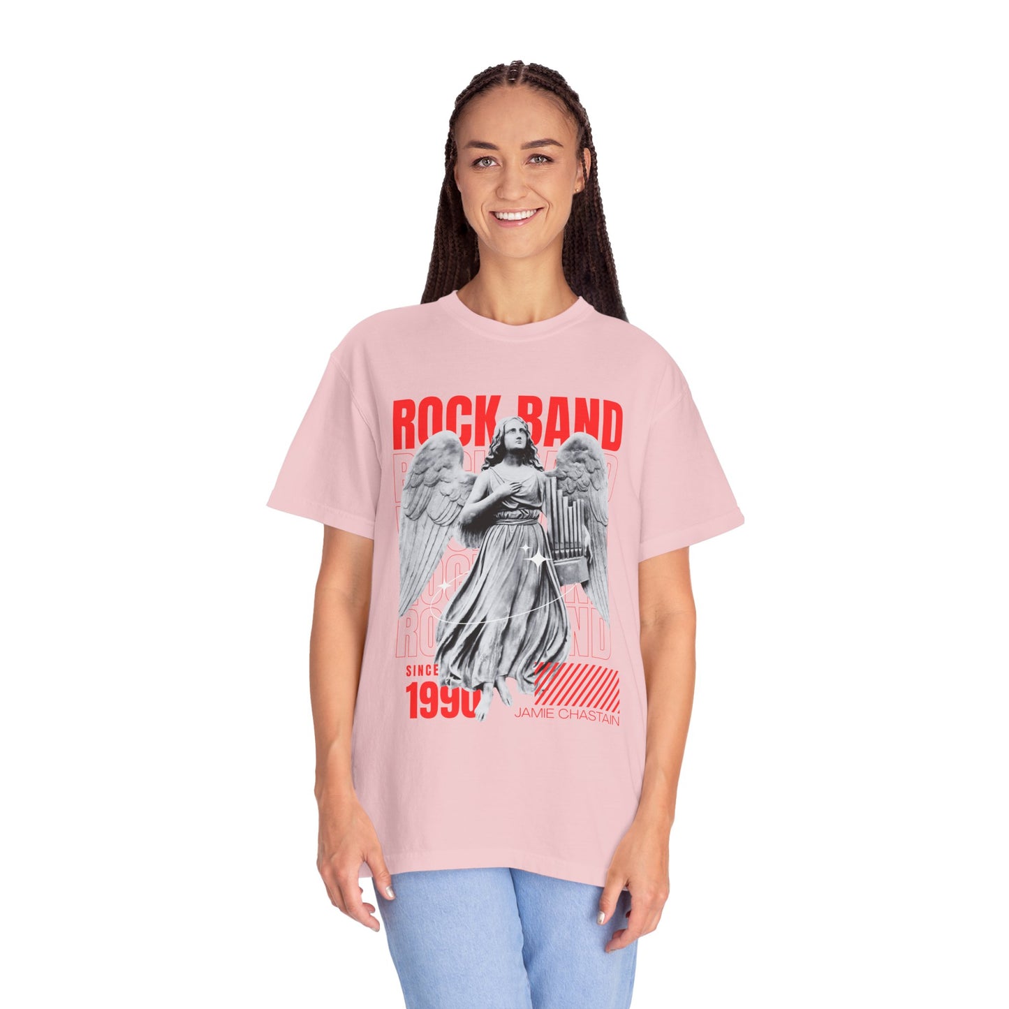 Rock Band Angel Graphic T-Shirt — Vintage 1990s Band Tee