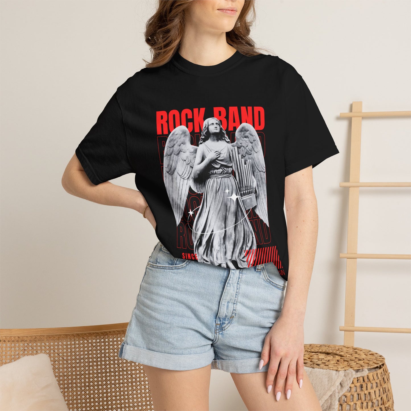 Rock Band Angel Graphic T-Shirt — Vintage 1990s Band Tee