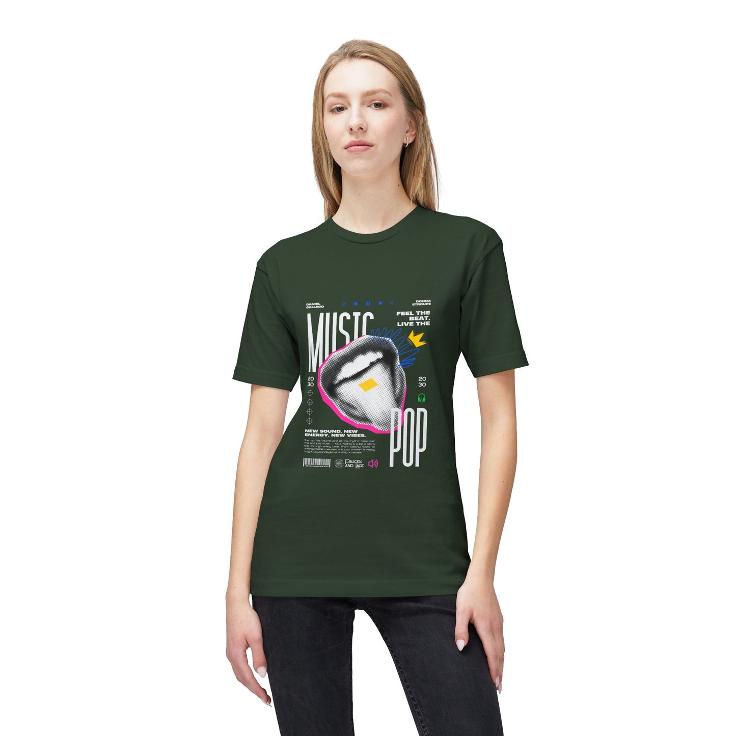 Music Pop T-Shirt — Retro Headphones Graphic Tee