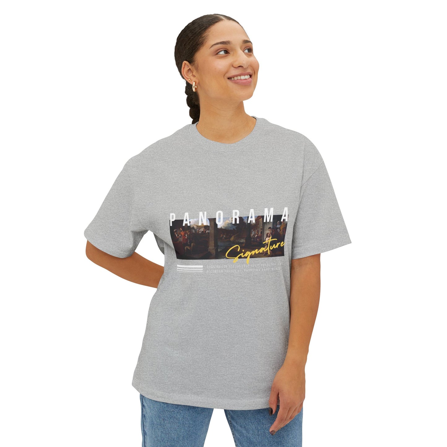 Panorama Signature Graphic Tee — Vintage Band Photo Box Logo T-Shirt