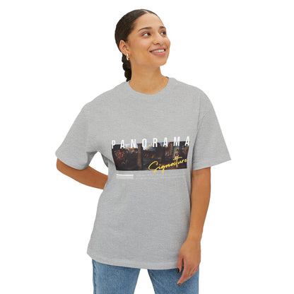 Panorama Signature Graphic Tee — Vintage Band Photo Box Logo T-Shirt