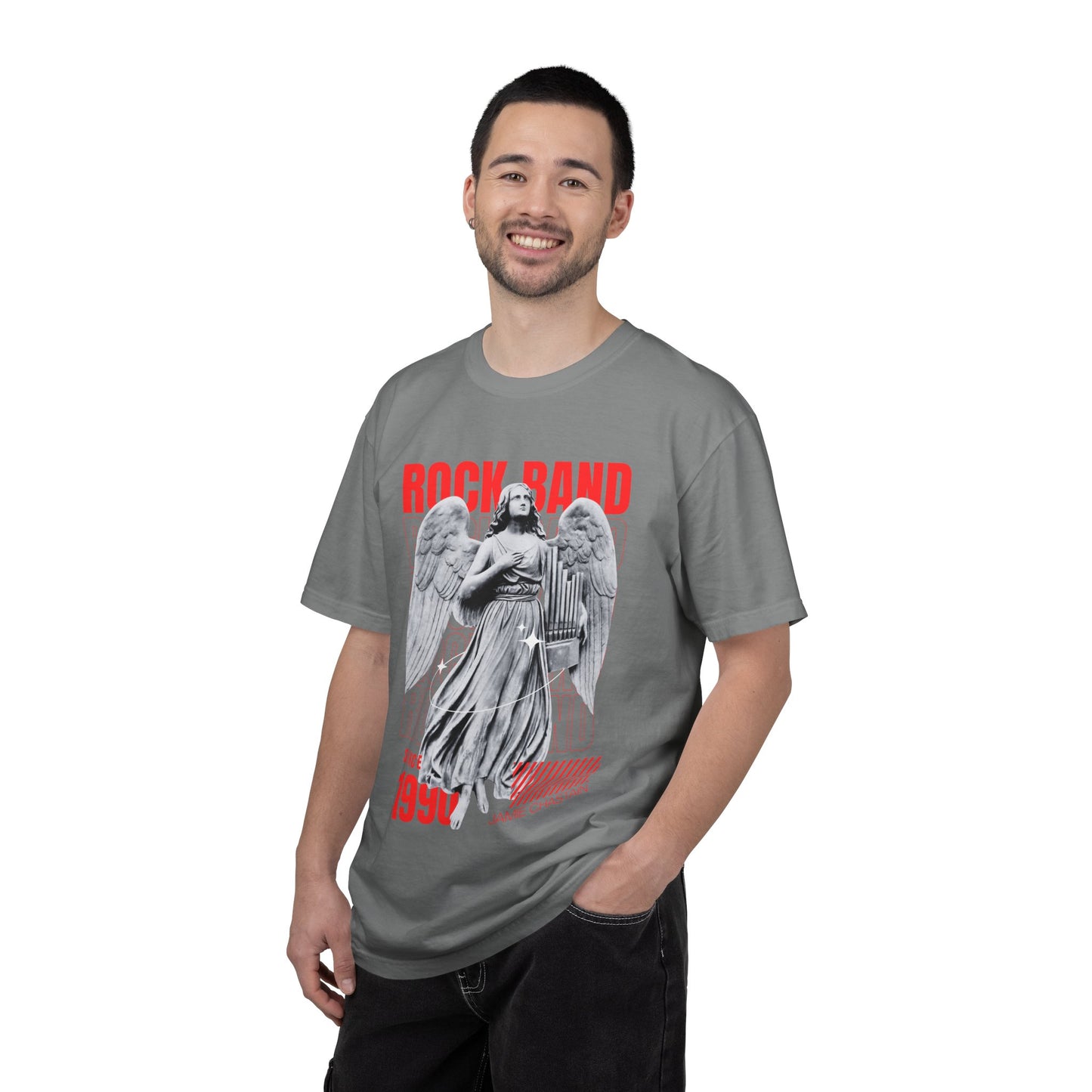 Rock Band Angel Graphic T-Shirt — Vintage 1990s Band Tee