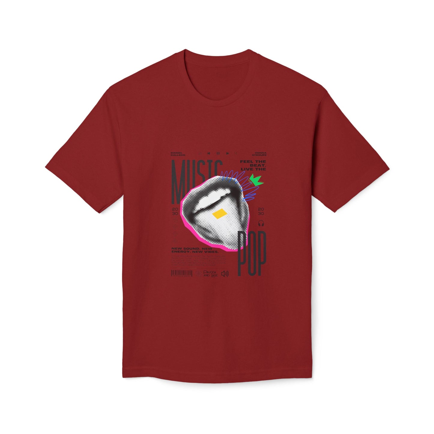 Music Pop T-Shirt — Retro Headphones Graphic Tee