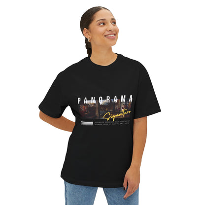 Panorama Signature Graphic Tee — Vintage Band Photo Box Logo T-Shirt