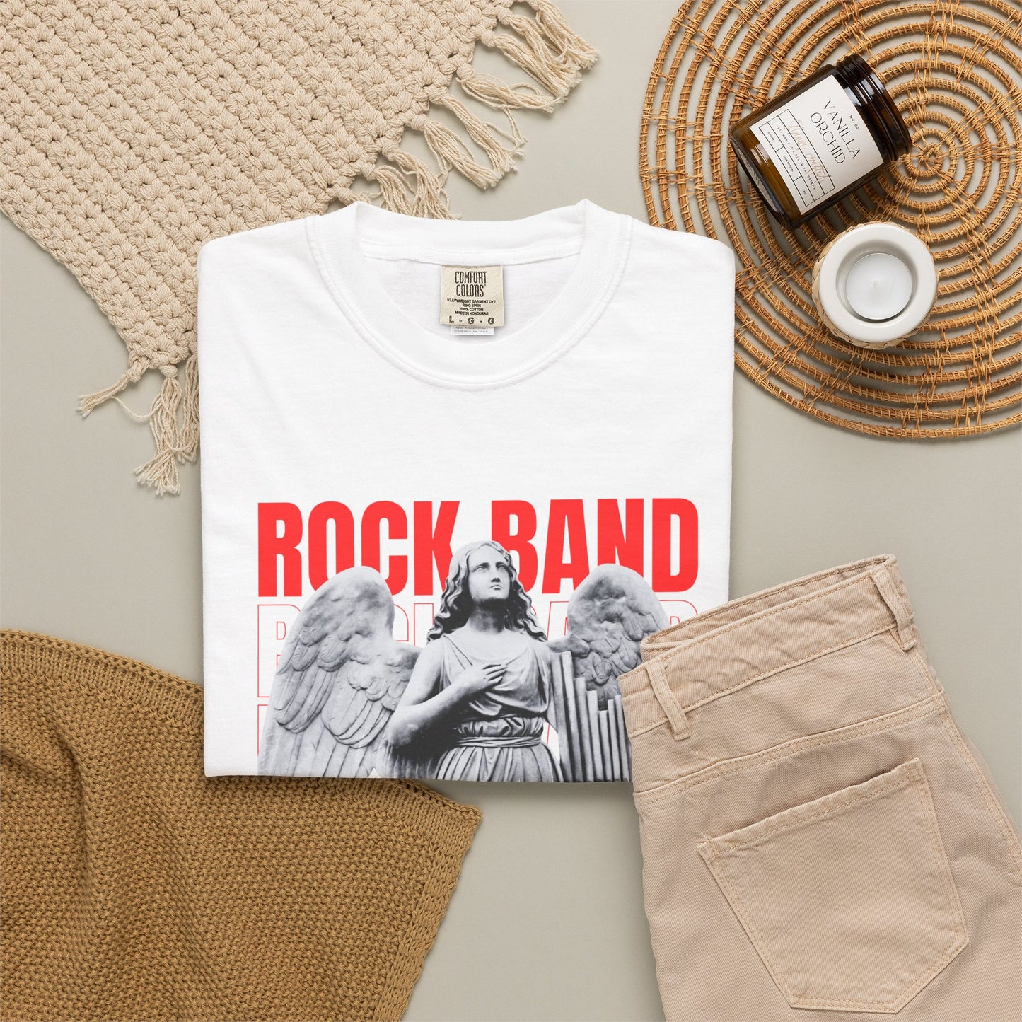 Rock Band Angel Graphic T-Shirt — Vintage 1990s Band Tee