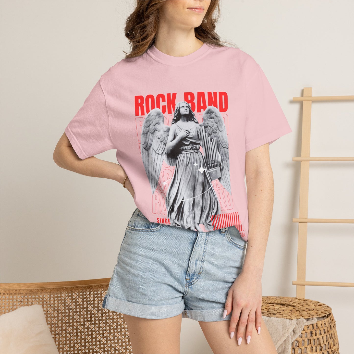 Rock Band Angel Graphic T-Shirt — Vintage 1990s Band Tee