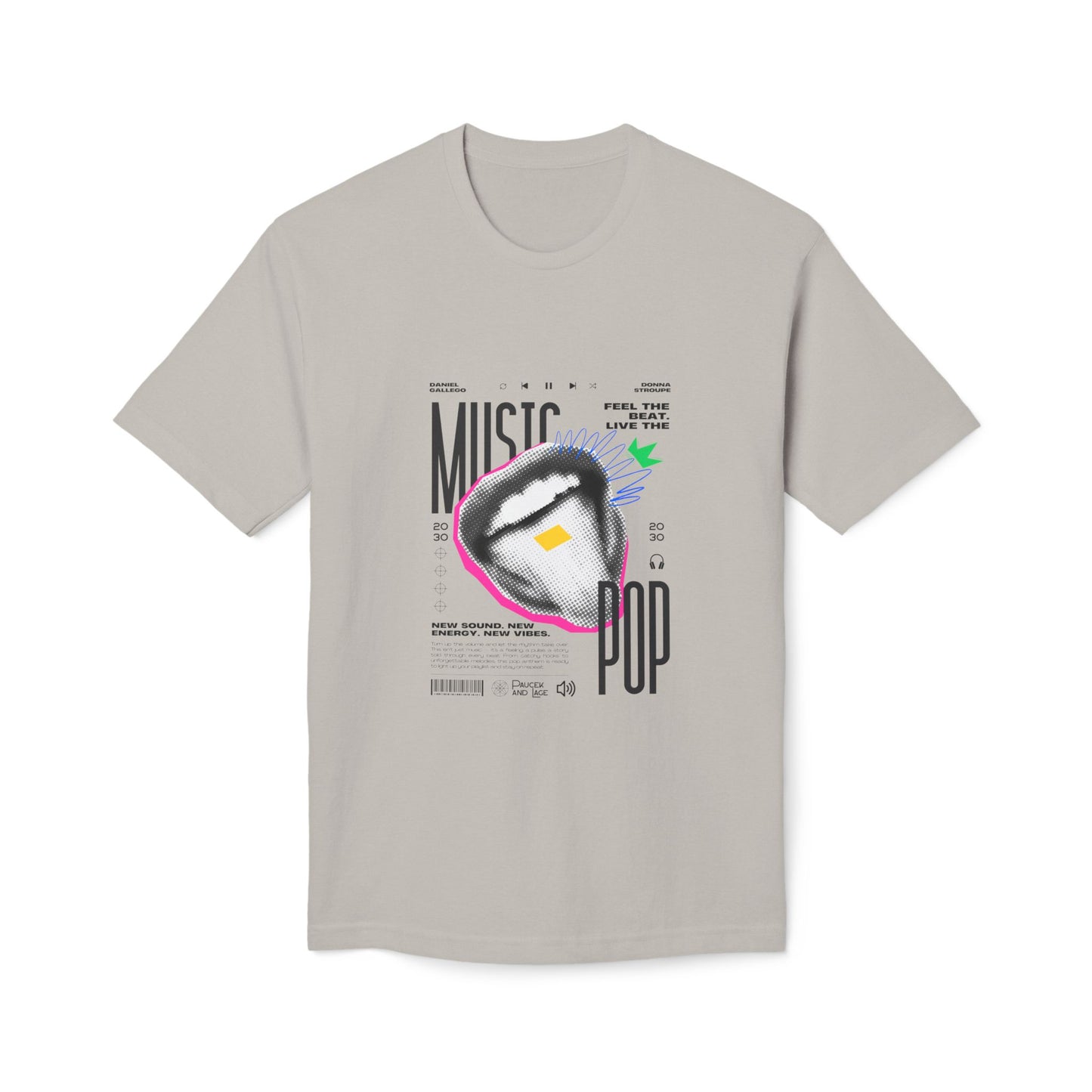Music Pop T-Shirt — Retro Headphones Graphic Tee