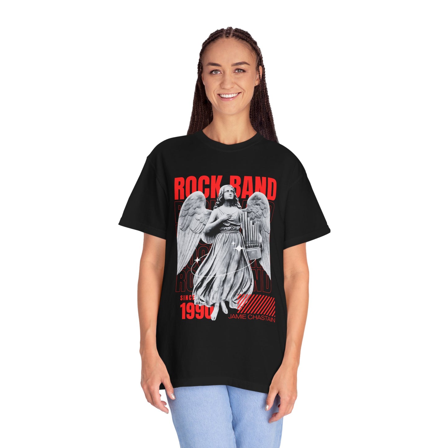 Rock Band Angel Graphic T-Shirt — Vintage 1990s Band Tee