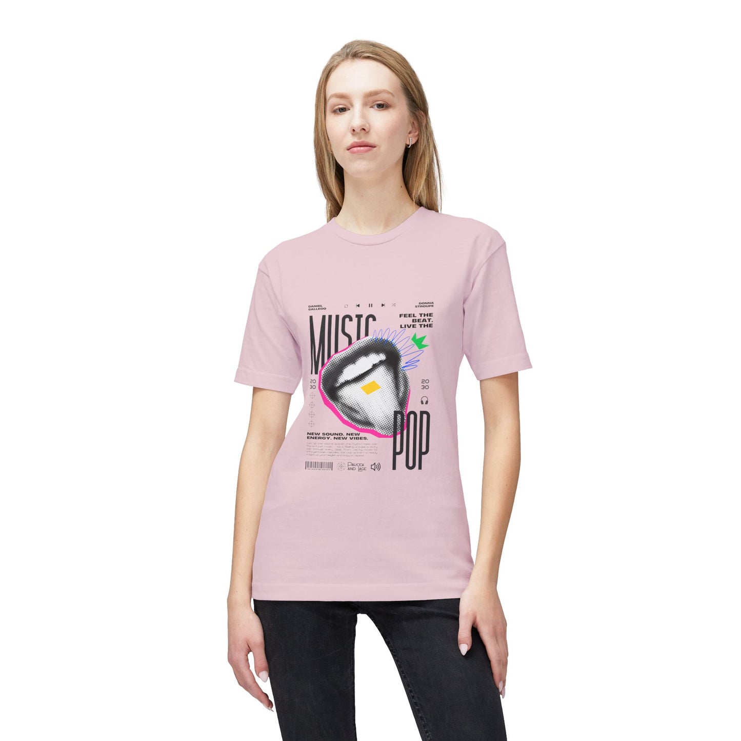 Music Pop T-Shirt — Retro Headphones Graphic Tee