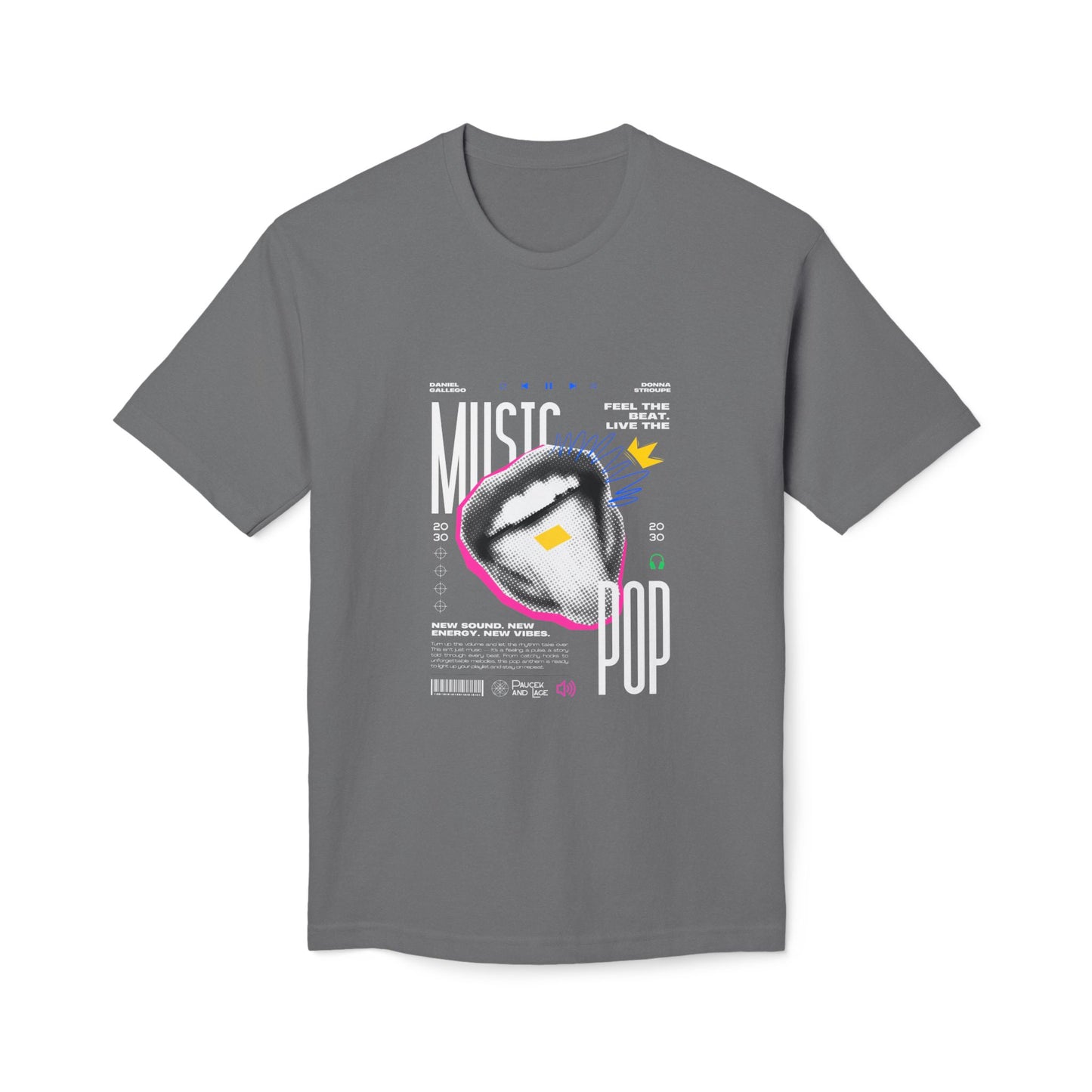 Music Pop T-Shirt — Retro Headphones Graphic Tee