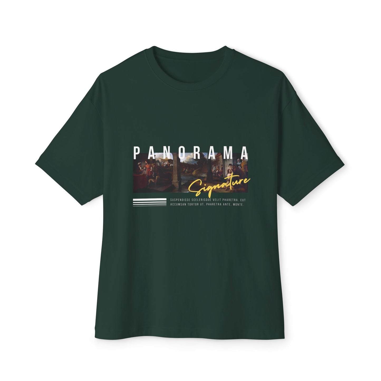 Panorama Signature Graphic Tee — Vintage Band Photo Box Logo T-Shirt