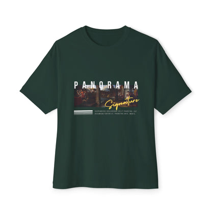 Panorama Signature Graphic Tee — Vintage Band Photo Box Logo T-Shirt