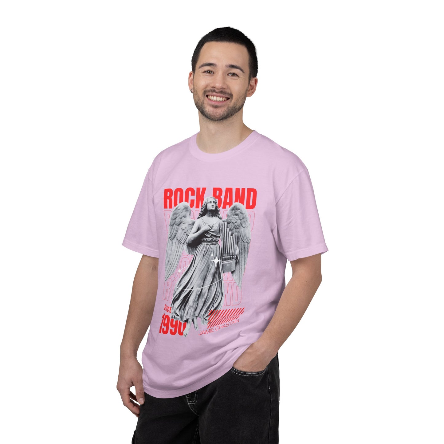 Rock Band Angel Graphic T-Shirt — Vintage 1990s Band Tee