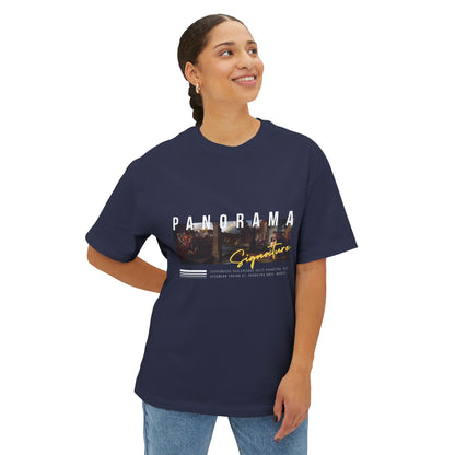 Panorama Signature Graphic Tee — Vintage Band Photo Box Logo T-Shirt