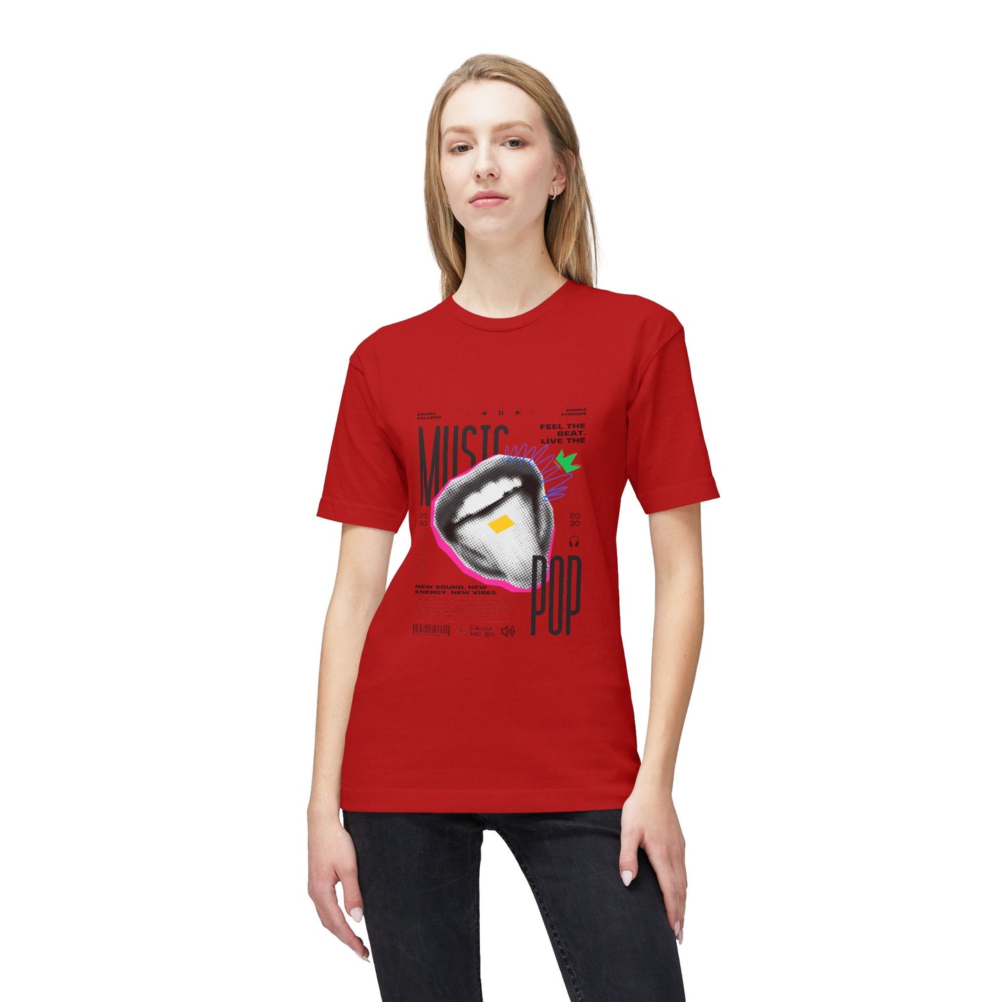Music Pop T-Shirt — Retro Headphones Graphic Tee
