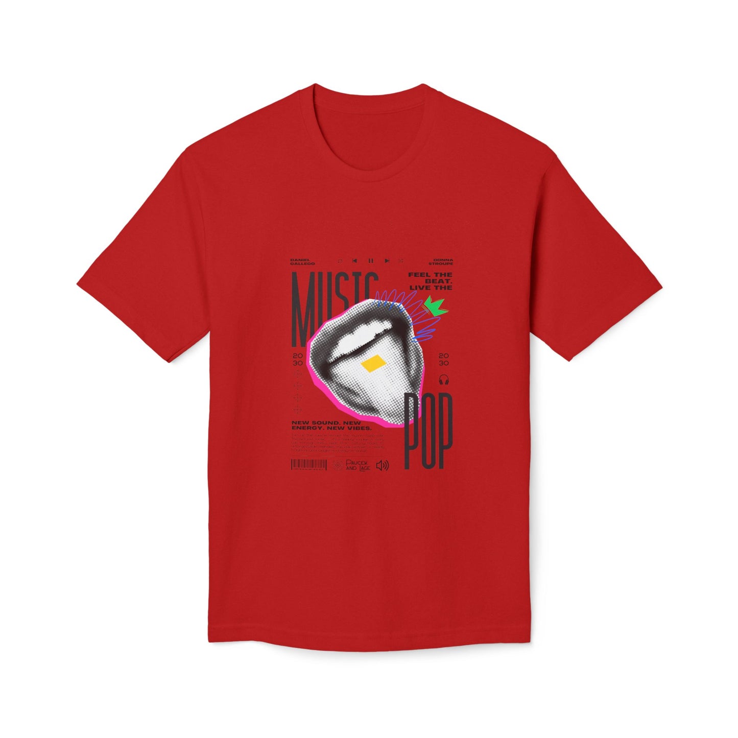 Music Pop T-Shirt — Retro Headphones Graphic Tee