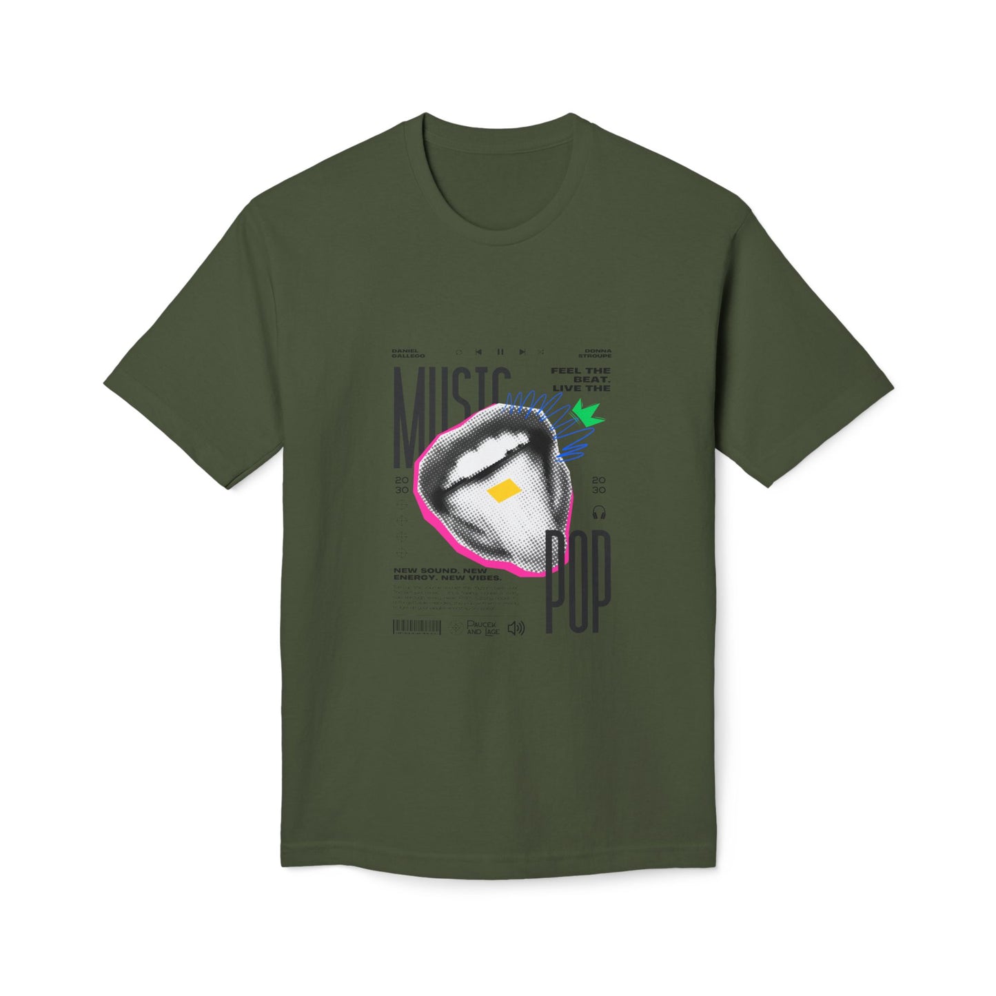 Music Pop T-Shirt — Retro Headphones Graphic Tee
