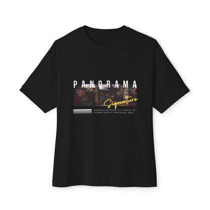 Panorama Signature Graphic Tee — Vintage Band Photo Box Logo T-Shirt