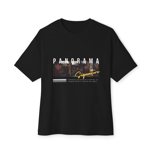 Panorama Signature Graphic Tee — Vintage Band Photo Box Logo T-Shirt