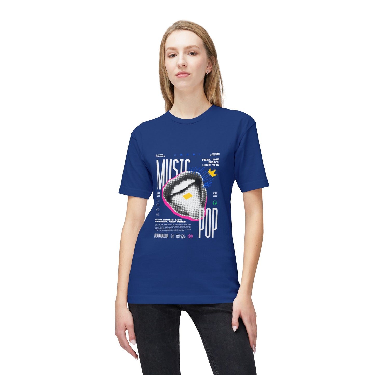 Music Pop T-Shirt — Retro Headphones Graphic Tee