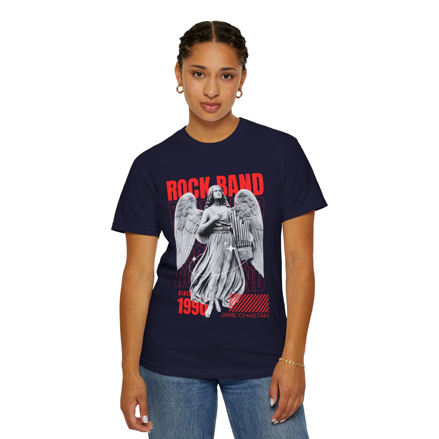 Rock Band Angel Graphic T-Shirt — Vintage 1990s Band Tee