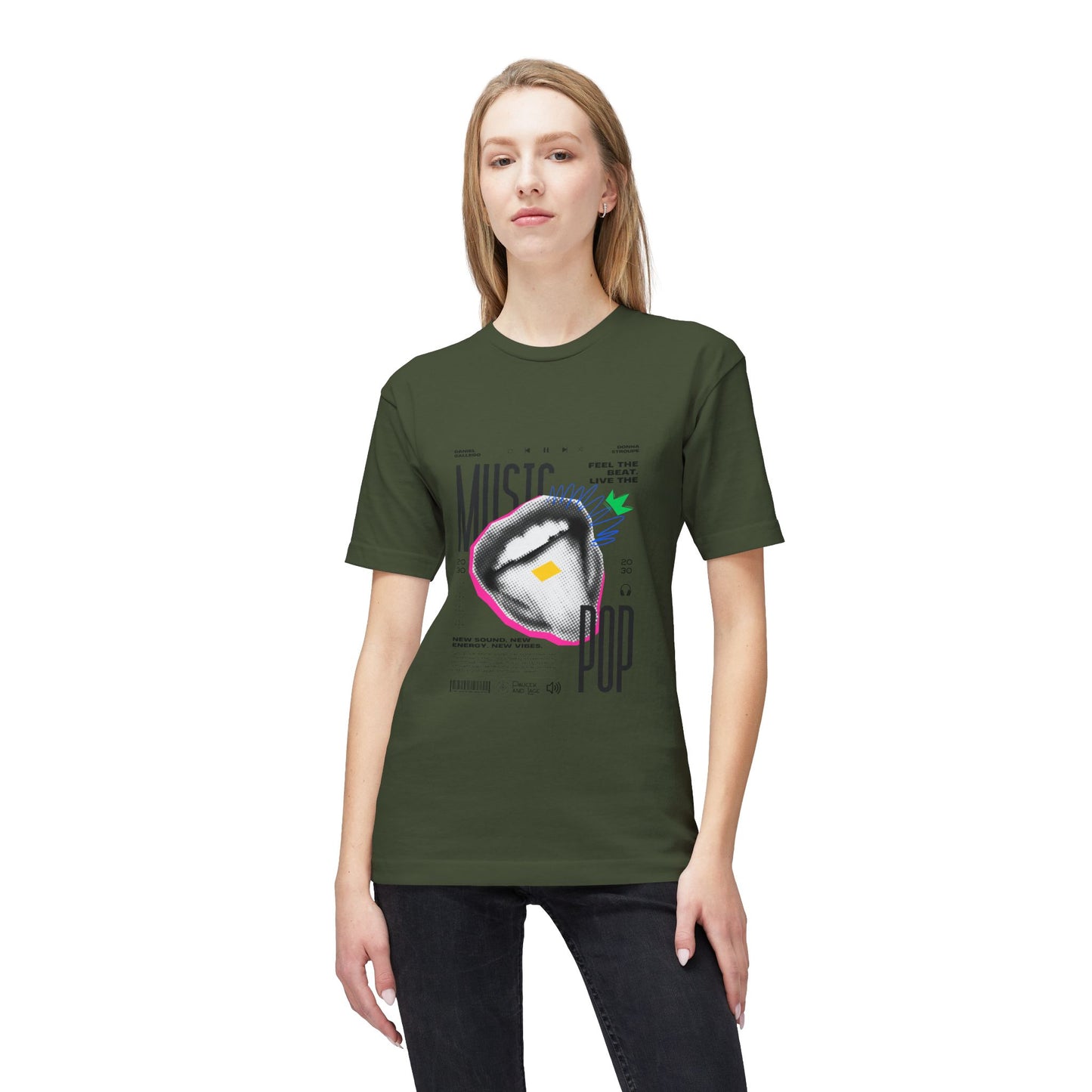 Music Pop T-Shirt — Retro Headphones Graphic Tee
