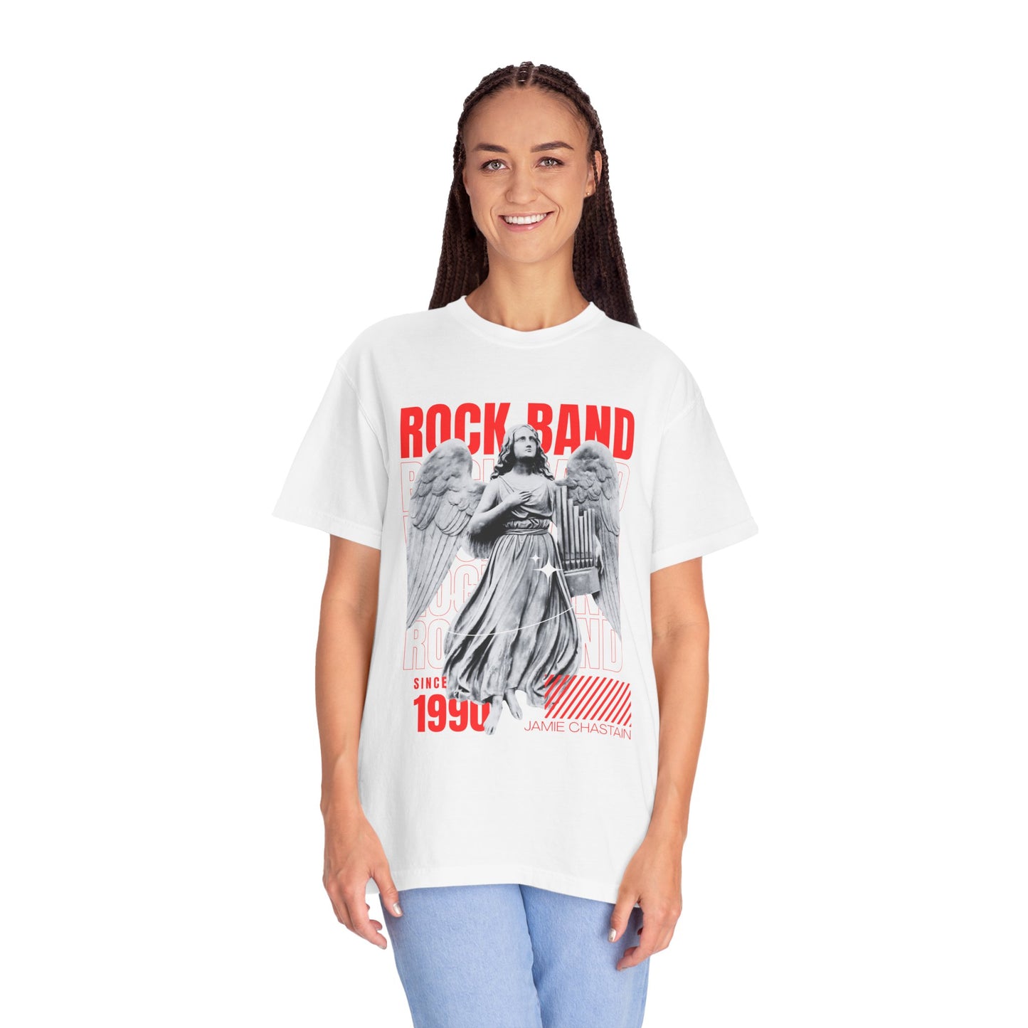 Rock Band Angel Graphic T-Shirt — Vintage 1990s Band Tee
