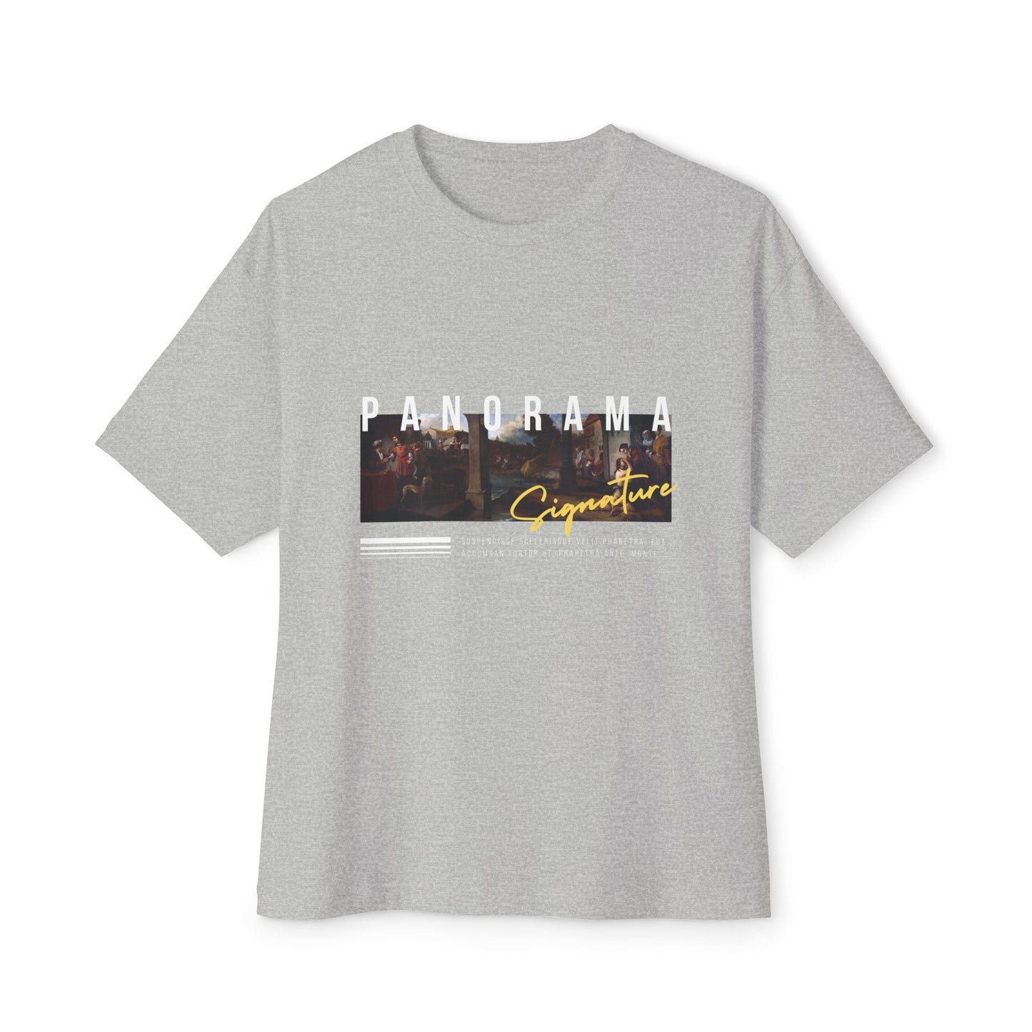 Panorama Signature Graphic Tee — Vintage Band Photo Box Logo T-Shirt
