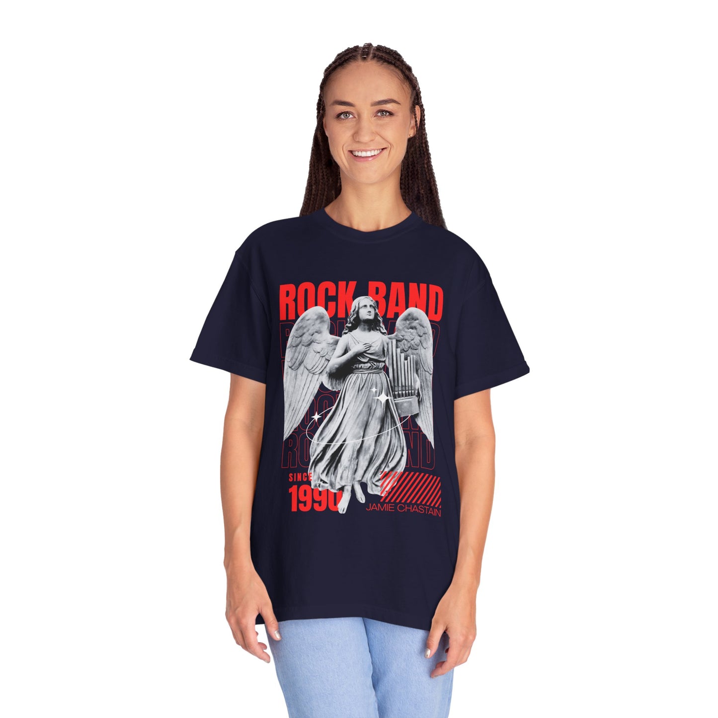 Rock Band Angel Graphic T-Shirt — Vintage 1990s Band Tee