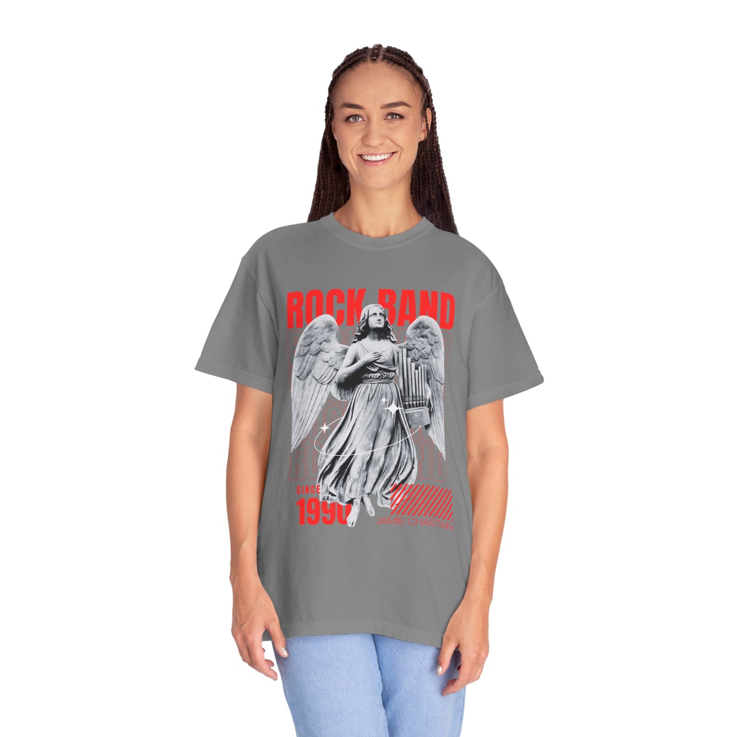 Rock Band Angel Graphic T-Shirt — Vintage 1990s Band Tee