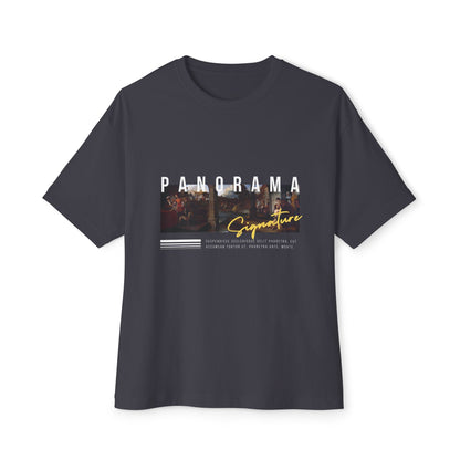 Panorama Signature Graphic Tee — Vintage Band Photo Box Logo T-Shirt