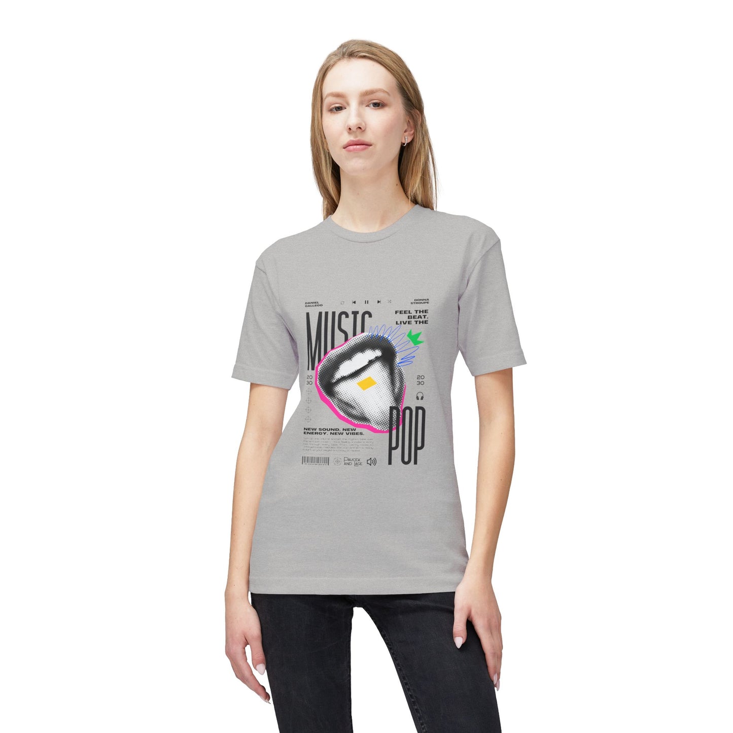 Music Pop T-Shirt — Retro Headphones Graphic Tee