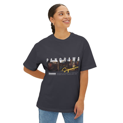 Panorama Signature Graphic Tee — Vintage Band Photo Box Logo T-Shirt