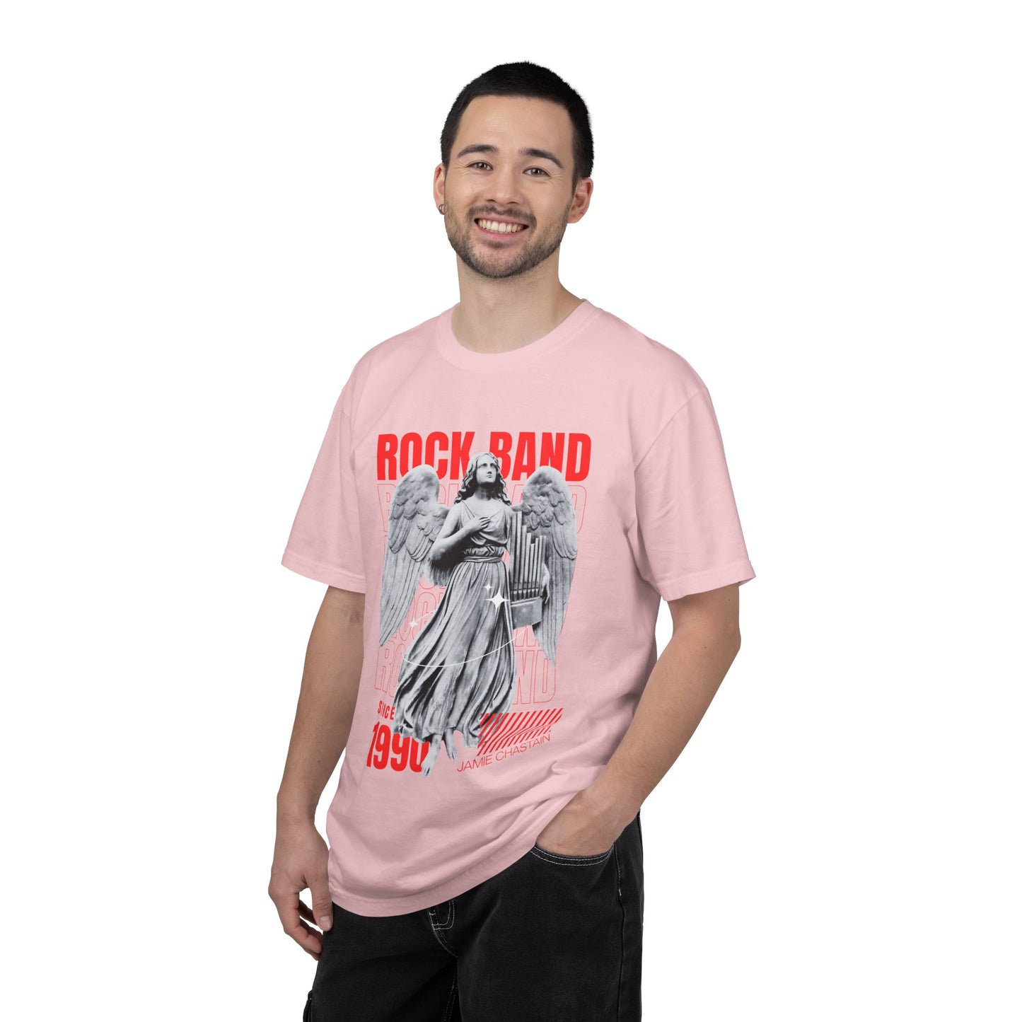 Rock Band Angel Graphic T-Shirt — Vintage 1990s Band Tee