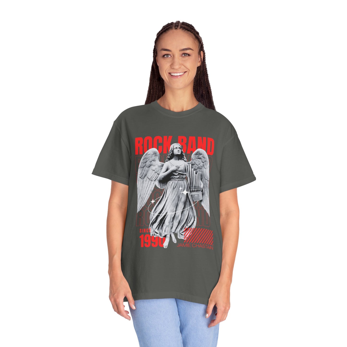 Rock Band Angel Graphic T-Shirt — Vintage 1990s Band Tee