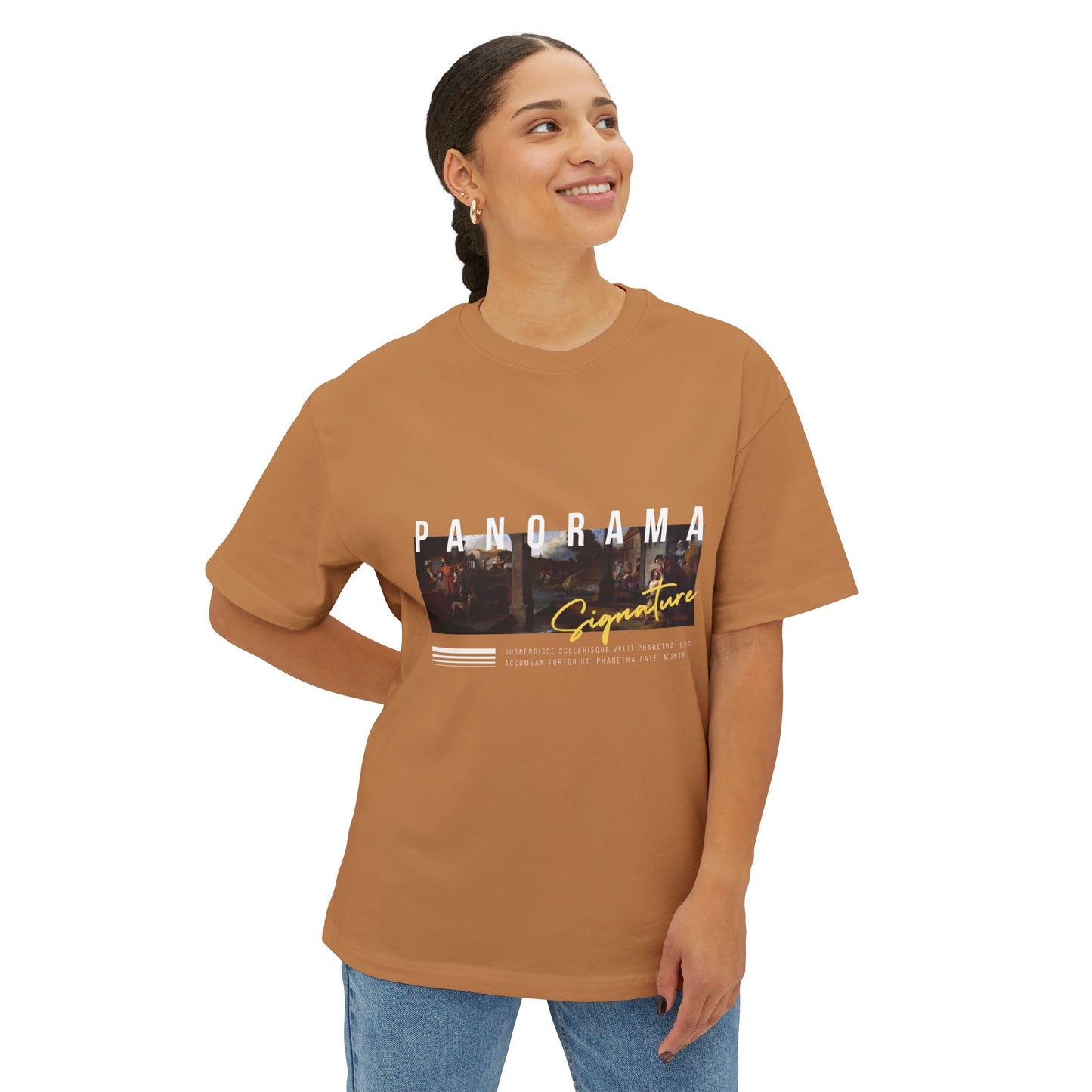 Panorama Signature Graphic Tee — Vintage Band Photo Box Logo T-Shirt
