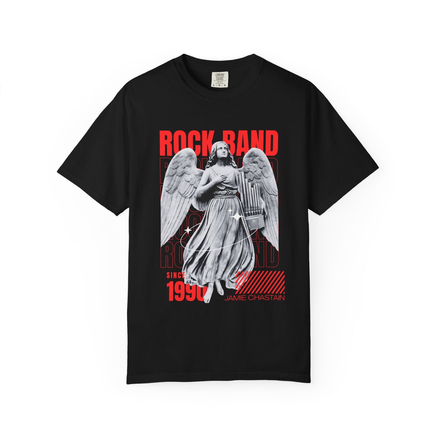 Rock Band Angel Graphic T-Shirt — Vintage 1990s Band Tee