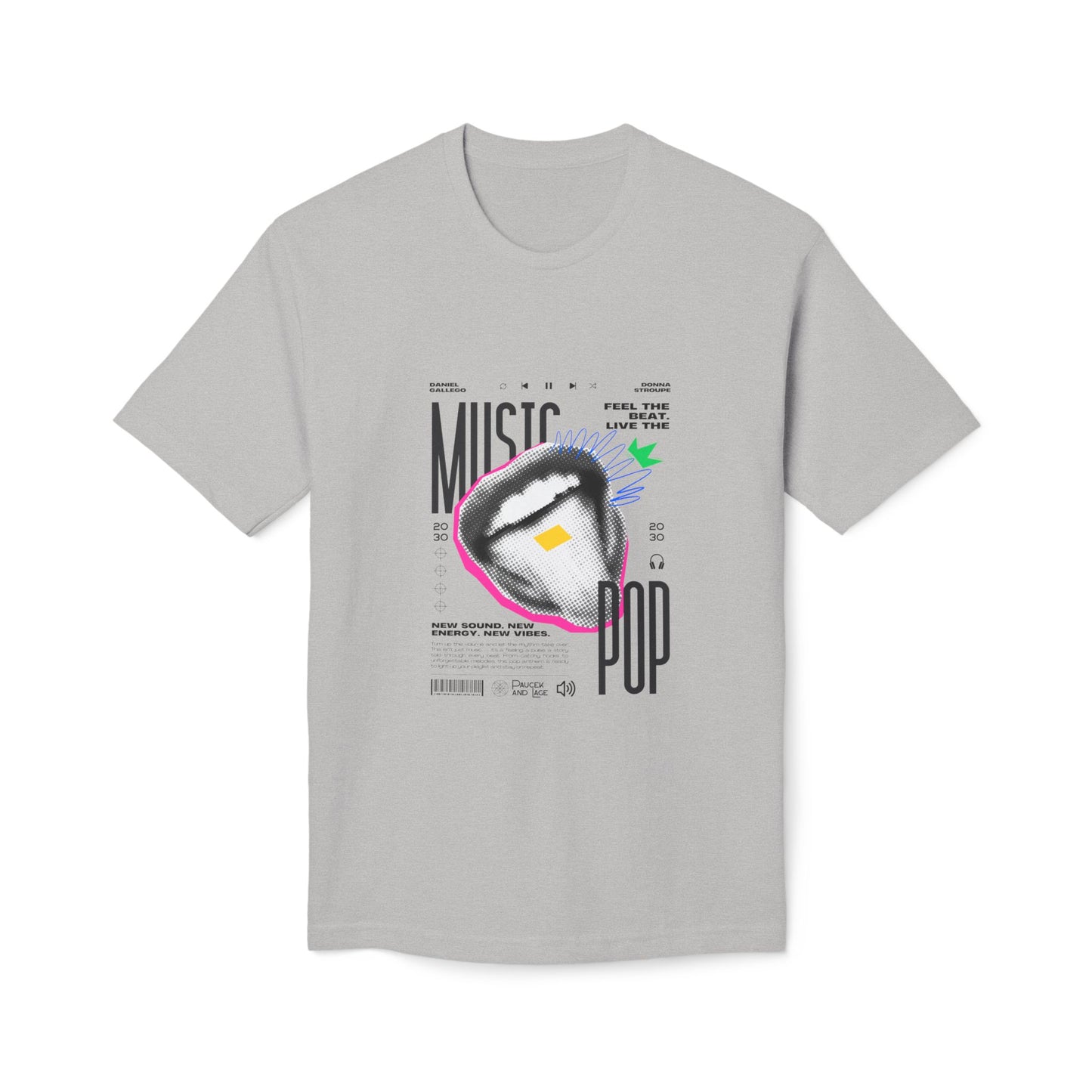 Music Pop T-Shirt — Retro Headphones Graphic Tee