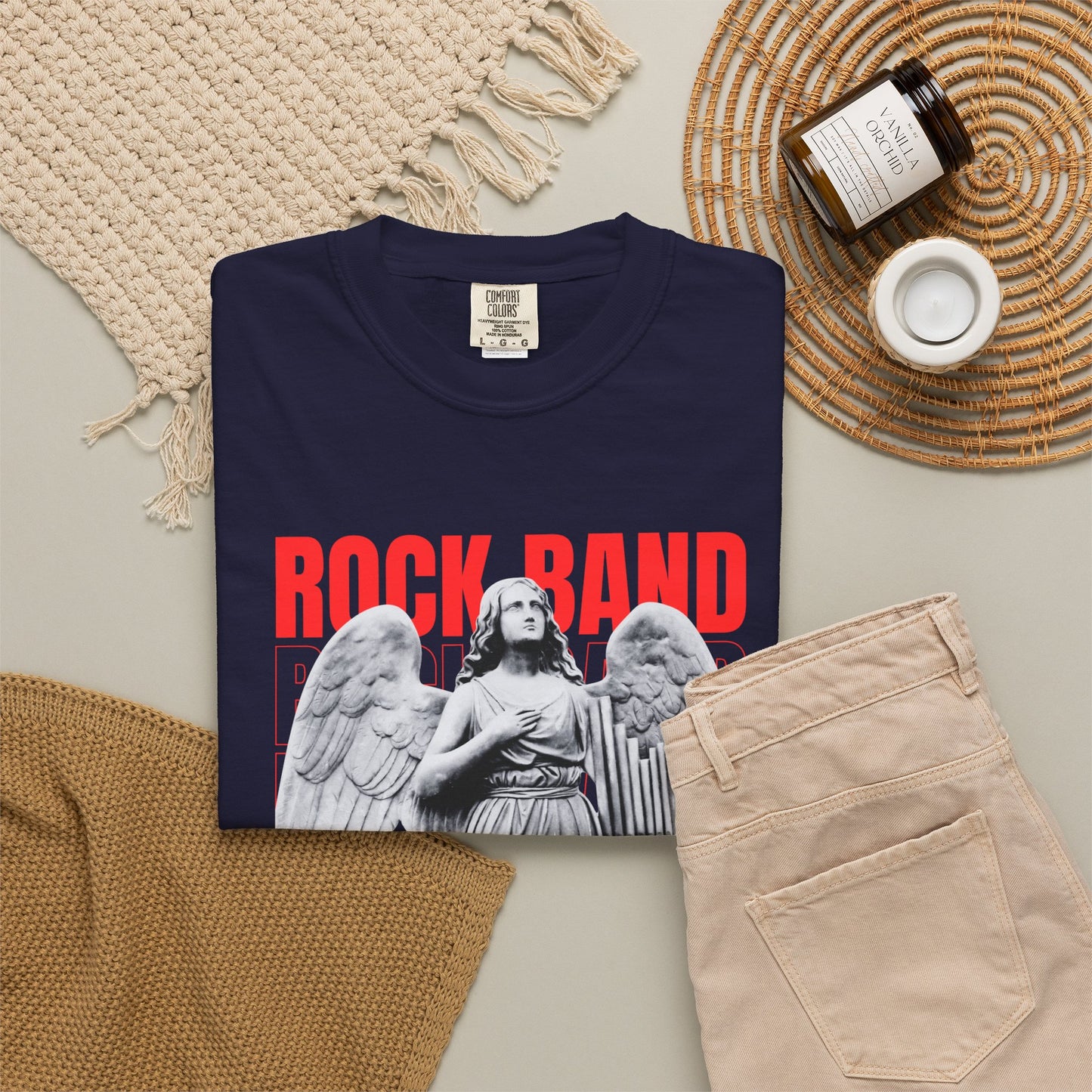 Rock Band Angel Graphic T-Shirt — Vintage 1990s Band Tee