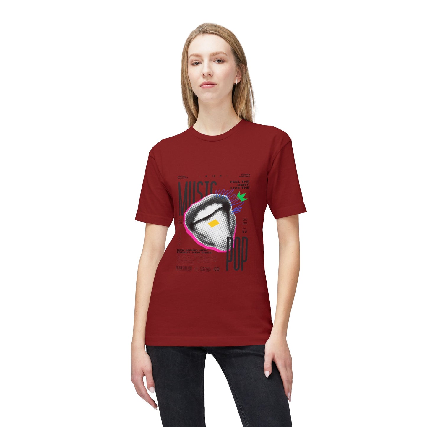 Music Pop T-Shirt — Retro Headphones Graphic Tee