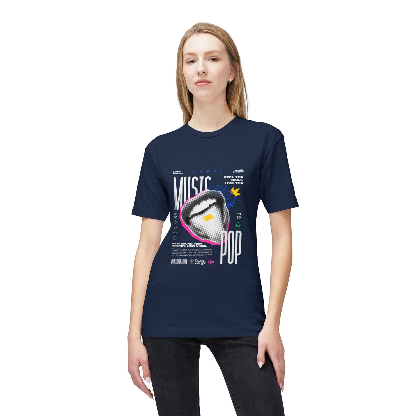 Music Pop T-Shirt — Retro Headphones Graphic Tee