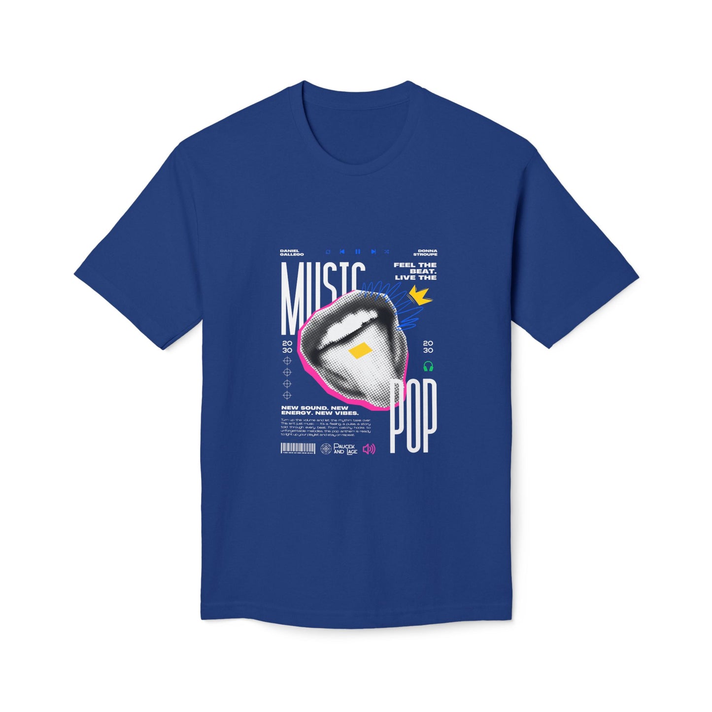 Music Pop T-Shirt — Retro Headphones Graphic Tee
