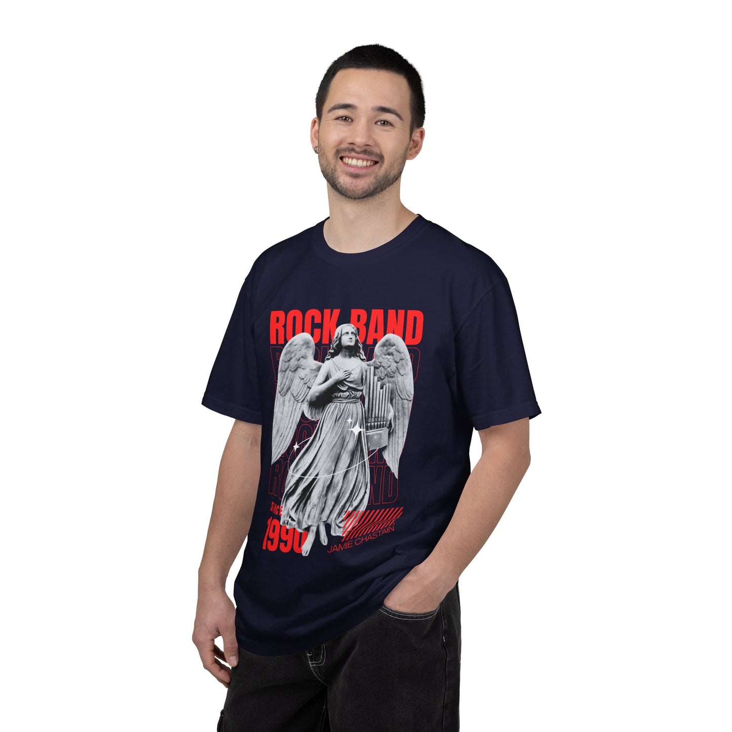 Rock Band Angel Graphic T-Shirt — Vintage 1990s Band Tee