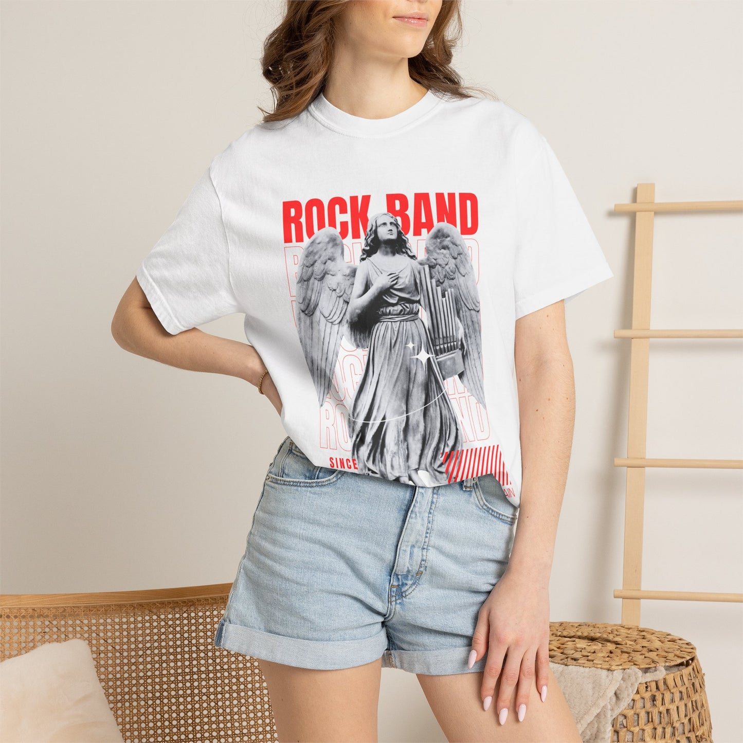 Rock Band Angel Graphic T-Shirt — Vintage 1990s Band Tee