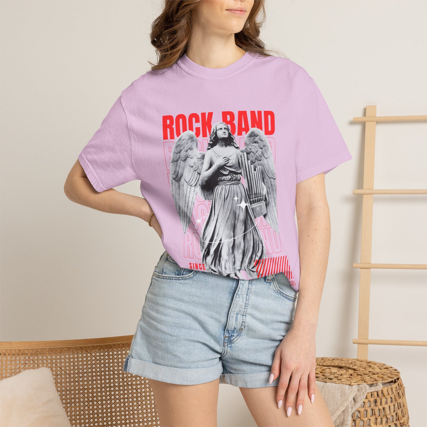 Rock Band Angel Graphic T-Shirt — Vintage 1990s Band Tee