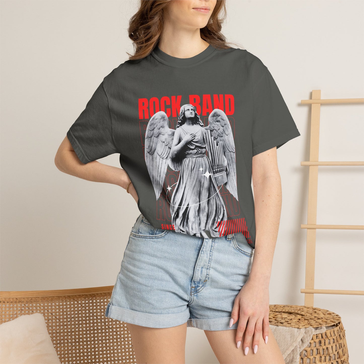 Rock Band Angel Graphic T-Shirt — Vintage 1990s Band Tee