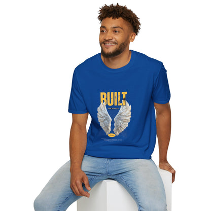 Built For Streets T-Shirt — Bold Urban Graphic with Angel Wings