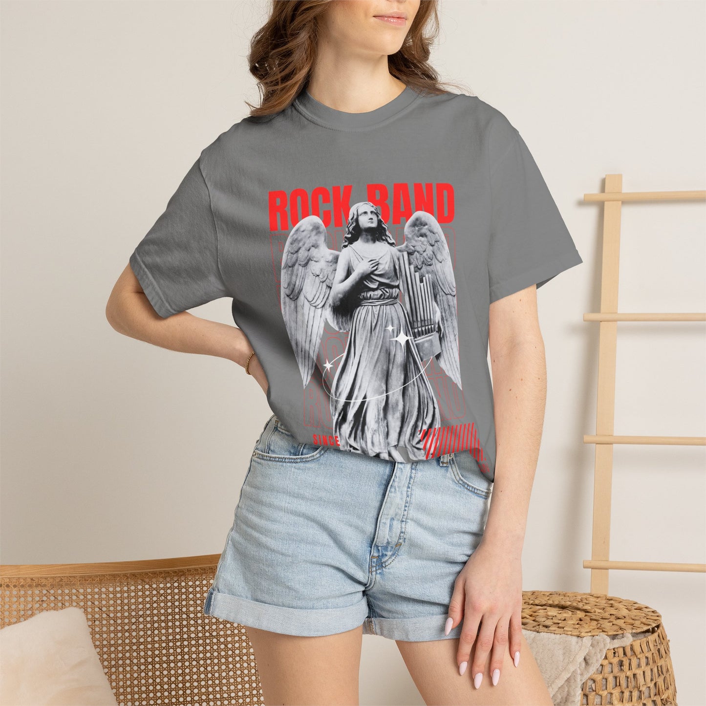 Rock Band Angel Graphic T-Shirt — Vintage 1990s Band Tee