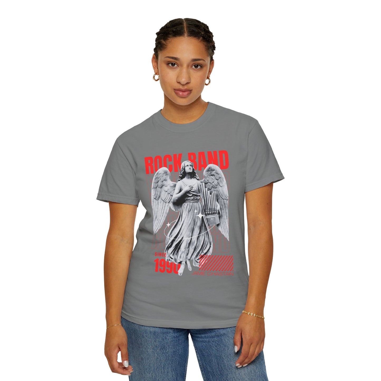 Rock Band Angel Graphic T-Shirt — Vintage 1990s Band Tee